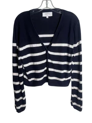 La Ligne Serge Cardigan in Navy/White M thumbnail 2