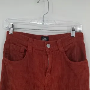 BDG Urban Outfitters Orange/Red Corduroy Straight Leg‎ Mid Rise Pant Size 25 thumbnail 4