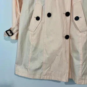 Michael Kors Women's Trench Coat With Buttons Pink Size XS FLAW thumbnail 3