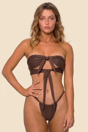 Khassani Swimwear Top Brown Size M thumbnail 2