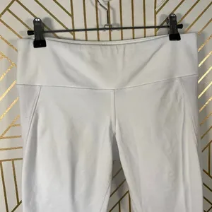 Alo Yoga Cropped Leggings Ride Reshare Restore‎ Mesh Panels White Size Medium thumbnail 2