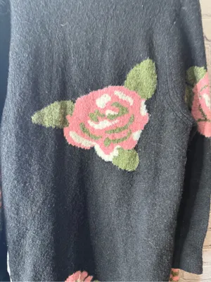 Anthropologie rosette floral cardigan thumbnail 6