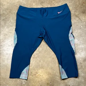 Nike Leggings in Green-Turquoise color way Size: 3x thumbnail 1