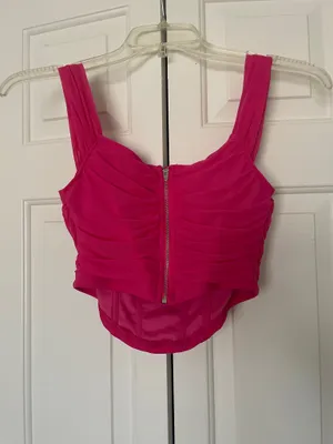 Hot Pink Corset Top thumbnail 2