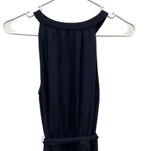 Ann Taylor Halter Midi Dress Keyhole Neckline Navy Small NEW #734 thumbnail 11