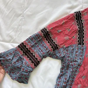 Free People But I Like It Top Blouse‎ Womens Small Red Boho Hippie Whimsy Beach thumbnail 4