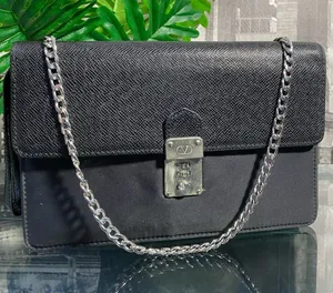 Authentic VALENTINO Black Leather and Nylon Bag thumbnail 1