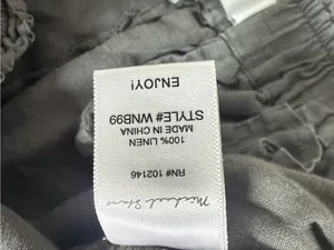 Michael Stars 100% Linen Wide Leg Pull-On Pants Gray Size M thumbnail 5