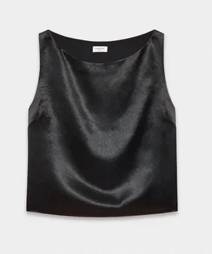 Aritzia Satin Top Black thumbnail 1