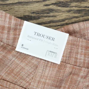 NWT Christopher & Banks Fit High Rise Woven Trousers 5330 4 Brown Red Texture thumbnail 3