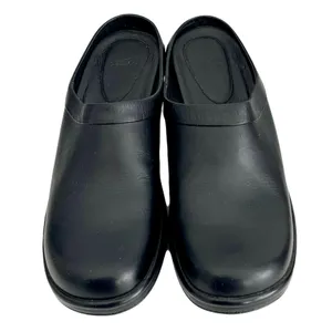 Dansko Black Smooth Leather Slip On Mules Clogs Wedges, Size 41 thumbnail 3