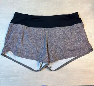 Lululemon speedup shorts grey and black thumbnail 1