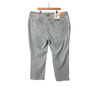 Seven7 Women Loose Straight Jean 24W Light Blue High Rise Classic Minimalist thumbnail 2
