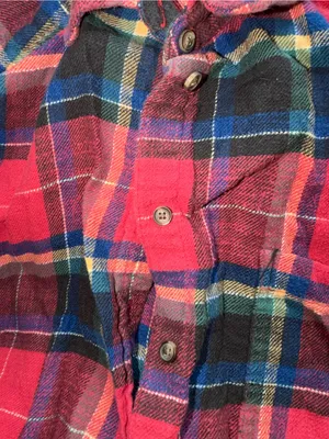 American Eagle Outfitters Plaid Long-Sleeve Button-Down Shirt thumbnail 4