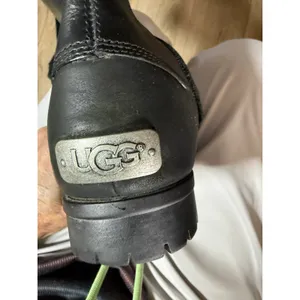 Title: UGG Barolo Tall Black Leather Shearling-Lined Moto Boots Women's 9.5 thumbnail 8