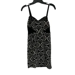 Free‎ People Lower East Side Black Lace Mini Dress Romantic Boho Sz S thumbnail 2