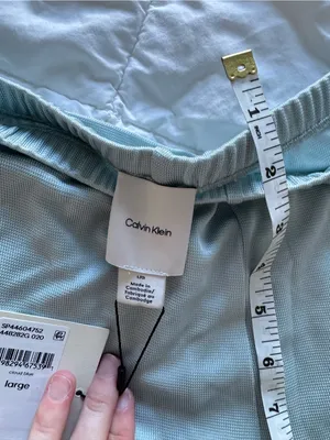Calvin Klein light cloud blue lounge wear luxury relaxed wide pants large NWT thumbnail 5