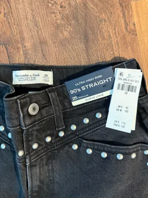 Abercrombie High-Rise Jeans 90s Straight Curve Love thumbnail 2