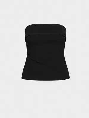 Aritzia Babaton FigureKnit Eyecatcher Black Tube Top Blouse L thumbnail 2