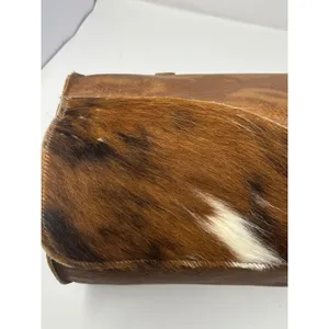 Western Leather Cowhide Barrel Bag Walking Liberty Half Dollar Brown Cowboy Bike thumbnail 8