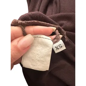ENZA COSTA Ribbed Knit Scoopback Midi Dress Bitter Brown X-Small‎ thumbnail 7