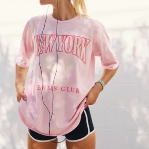 Free People x‎ Original Retro Brand Pink NYC Boyfriend Tee size Small thumbnail 3