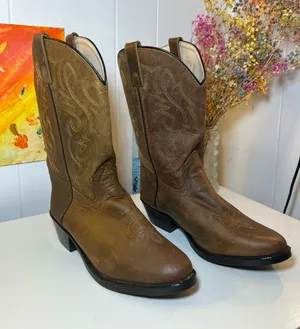 Cody James Western Boots Brown Size 5 thumbnail 1
