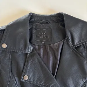 Max Studio Black Faux Leather Moto Vest Full Zip Women’s Small Streetwear Biker thumbnail 2
