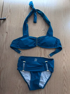 B45 New Womens AMI Sexy 2Pc Dark Green Bikini High Waist Hide Tummy Xxs/Xs/Small thumbnail 1