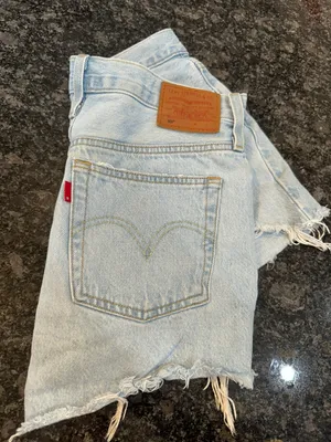 Levi's Light Wash Denim Jean Shorts thumbnail 3