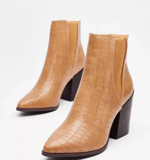 NastyGal Croc’s Not To Love Faux Leather Boots thumbnail 3