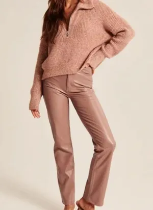 Vegan Leather 90's straight pant thumbnail 1