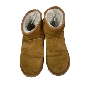 KOOLABURRA BY UGG Burra Brown Faux Fur Shearling Suede Mini Ankle Boots Size 8 thumbnail 2