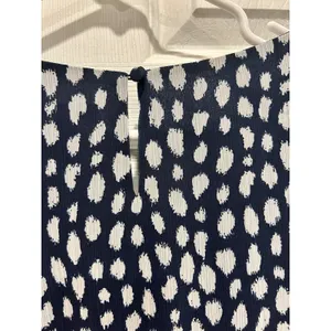 MSK Navy Blue White Abstract Polka Dot Sleeveless Chiffon Midi Dress Size‎ 14 thumbnail 5