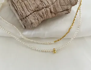 Rice Pearl Necklace , genuine Pearl thumbnail 2