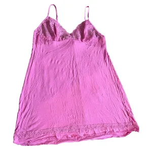 Victoria’s Secret Pink Chemise Nightgown Slip Dress Lace Women’s Size Medium A11 thumbnail 2