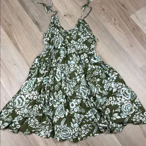 Anthropologie Patrons of Peace‎ Olive Green Mini Dress Adjustable Strap NWT XS thumbnail 3