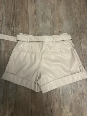 Leather Shorts Tan thumbnail 2