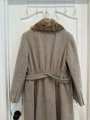 Vintage fur lined Montgomery Ward Union made Pea coat thumbnail 7