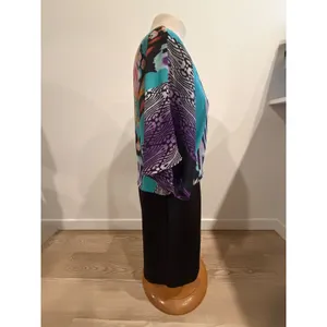 Roz & Ali Womens Multi Color Ikat Print Blouson Sheath Dress Size 12 thumbnail 5