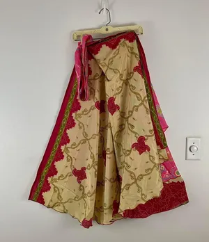 Reversible Maxi Wrap Skirt BIN277 Pink thumbnail 2
