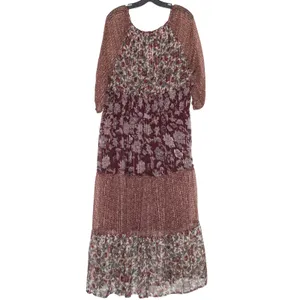 Boho Maxi Dress XXL Tiered Floral Cottagecore Prairie Peasant Flowy Festival thumbnail 3