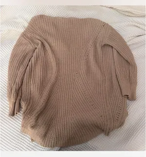 Poof Apparel Open Front Knit Cardigan Over Sized thumbnail 2