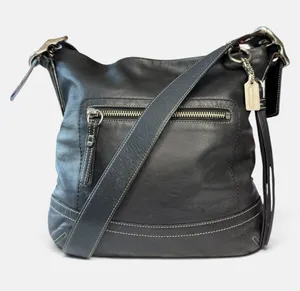 Vintage Coach 1415 Soho Slim Black Leather Hobo Fringe Tassel Shoulder Bag Y2K thumbnail 1