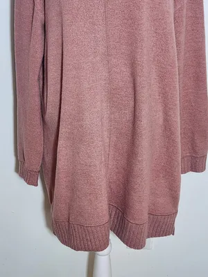 Lulus Autumn Daze Mauve Pink Cowl Neck Mini Sweater Dress Size Medium thumbnail 3