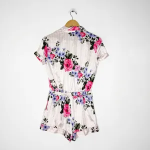 Victoria’s Secret Floral Satin Romper Pajamas XS Sleepwear One Piece Pink PJ’s thumbnail 5