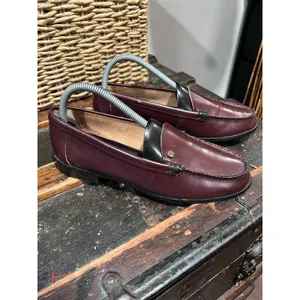 Etienne Aigner Oxblood Red Leather Loafers Dark Academia Vintage 90s Size 8 thumbnail 3