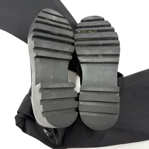 Ovar The Knee Stretchy Boots Slim Fit Combat Boots Round Toe Lycra High Boots thumbnail 13