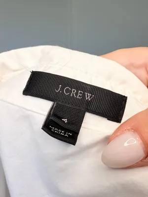 J. Crew White Short-Sleeve Popover Shirt thumbnail 9
