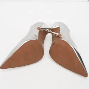 JEFFREY CAMPBELL‎ Trixy Pointed Toe Pump In Silver Metallic thumbnail 11